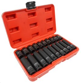 Set tubulare de impact 1/2 inch MaxRom, lungi și scurte, 20 piese, 10-19 mm, oțel crom-molibden pentru service și vulcanizare - Img 4