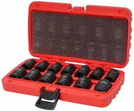 Set tubulare de impact scurte 1/2 inch, 13 piese, 10-24 mm, oțel CR-MO, în valiză, MaxRom VERKE Premium Line - Img 6