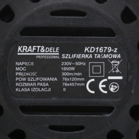 Șlefuitor cu bandă KraftDele KD1679-Z 1850W pentru suprafețe mari, lemn, plăci și pregătirea înainte de vopsire - Img 6