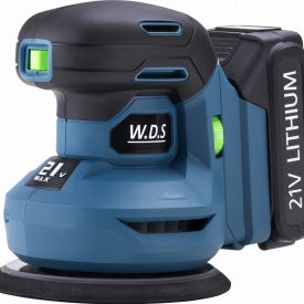 Șlefuitor excentric cu acumulator 21V 3Ah KraftDele WDS2525, disc 125 mm, cu încărcător și reglaj de viteză