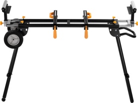 Suport profesional pentru ferăstrău staționar Kraft&Dele KD11873 – Extensibil 216 cm, Picioare pliabile, Role de ghidare și Roți de transport - Img 3