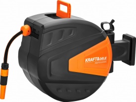Tambur automat furtun grădină 30m + 2m KraftDele KD2153 – 1/2”, montaj perete, retragere automată
