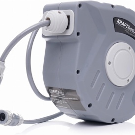 Tambur automat pentru furtun de grădină KraftDele KD2082, 15 m + 1,5 m, 1/2 inch, montaj pe perete