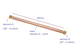 Teava racord cap compresor aer la supapa sens compresor filet 17.5mm SPC.T10 – Kraft&Dele