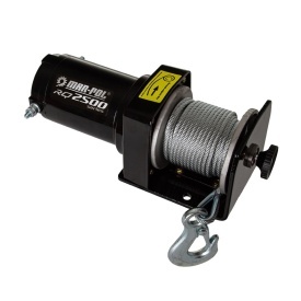 Troliu electric 12V Mar-Pol RQ2500, 2500 lbs / 1133 kg, cablu de oțel 15 m, pentru ATV, quad și aplicații utilitare