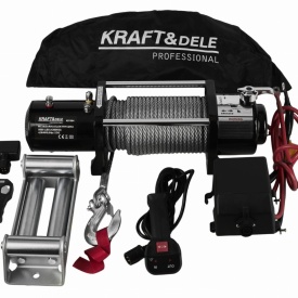 Troliu electric auto 12V KraftDele KD1564, 9500 lbs / 4300 kg, cu cablu de oțel, telecomandă fir și wireless, husă inclusă - Img 2