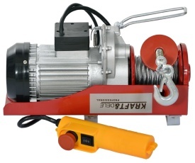 Troliu electric cu cablu KraftDele KD1524, capacitate 125/250 kg, ridicare 12 m, motor 550W pentru atelier și șantier - Img 2