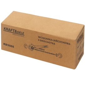 Troliu manual cu lanț KraftDele KD3505, capacitate 3 tone, înălțime de ridicare 3 m, pentru ridicare și coborâre sarcini grele - Img 7