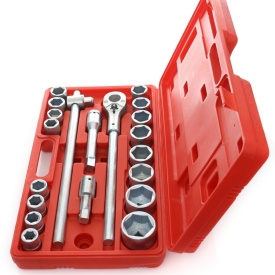 Trusă chei tubulare mari 3/4 KraftDele KD304, 21 piese hexagonale pentru service auto, utilaje și lucrări grele - Img 5