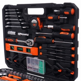 Trusă de scule KraftDele 168 piese KD10837 cu valiză de transport, chei, biți, șurubelnițe și accesorii complete - Img 4