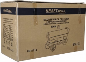 Aerotermă cu motorină KraftDele 40 kW cu evacuare gaze arse și termostat digital, model KD11714 - Img 10