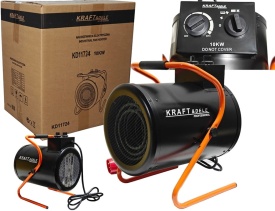 Aerotermă electrică profesională KraftDele KD11724, 10 kW, 400V, cu termostat, pentru atelier, depozit și șantier - Img 9