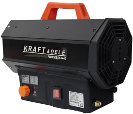 Aerotermă pe gaz LPG 25 kW cu termostat automat, furtun și reductor KraftDele KD11731 pentru ateliere, garaje și hale - Img 8