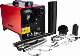Aerotermă staționară pe motorină KraftDele KD11780, 9 kW, alimentare 12V/230V, cu telecomandă și afișaj LCD - Img 3
