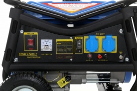 Agregat de curent monofazat KraftDele KD142, 3000 W, 230 V și 12 V, motor 4 timpi, cu roți transport - Img 11