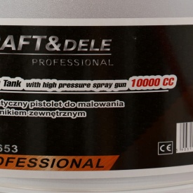 Agregat de vopsire pneumatic 8L KraftDele KD1653 cu rezervor din aluminiu, regulator de presiune și manometru - Img 3