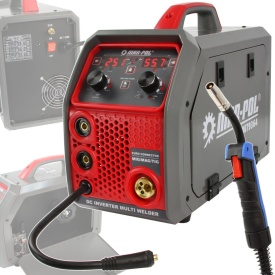 Aparat de sudură invertor MIG/MAG, MMA și TIG Lift 3 în 1 Mar-Pol M79364, 230 V, cu euroconector și podaj 2 role