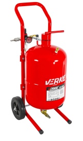 Aparat mobil de sablare cu rezervor 19L VERKE, tip sifon, 4 duze, furtun 3 m, rosu - Img 6