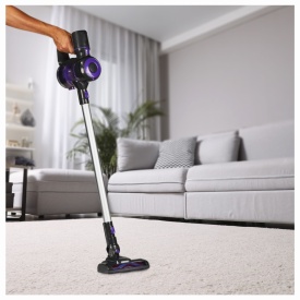 Aspirator vertical fără fir KraftDele KD471, recipient 0,8 L, 2 trepte de putere, perie electrică cu LED și accesorii - Img 4