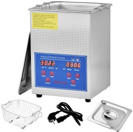 Baie ultrasonică de curățare 2L KraftDele KD500 cu încălzire, timer și afișaj LCD pentru piese fine, bijuterii și instrumente - Img 1