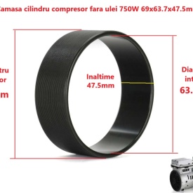 Camasa cilindru compresor fara ulei 750W 69x63.7x47.5mm CH194 - Img 1