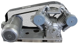 Cap compresor 12.5 bar 7.5 kW BJC M806832 – 4 cilindri din fontă, debit 1050 l/min, transmisie cu fulie, pentru butelie 300–500L