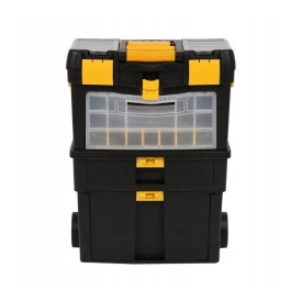Cărucior de scule cu 3 compartimente și organizer KraftDele KD1075, mobil pentru atelier, garaj și intervenții rapide - Img 4