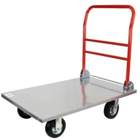 Cărucior platformă pentru transport Mar-Pol M80088, capacitate 500 kg, mâner pliabil și 4 roți pentru marfă, colete și mobilier - Img 2
