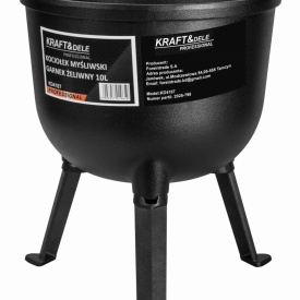 Ceaun din fontă 10L KraftDele KD4187, ceaun cu capac și picioare detașabile pentru gătit la foc deschis - Img 6
