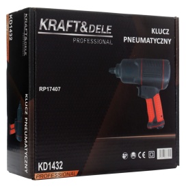 Cheie pneumatică de impact KraftDele KD1432, 1/2 inch, cuplu maxim 1900 Nm, mecanism Twin Hammer pentru atelier și service - Img 7