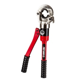 Cleşte hidraulic manual pentru sertizare ţevi PEX Mar-Pol M55915, profile U/TH/V, cap rotativ 360°, set bacuri 16-32 mm
