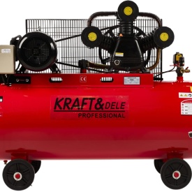 Compresor de aer cu ulei KraftDele KD1411 300L, 400V, 3 pistoane, 12,9 CP, cu separator și reductor de presiune