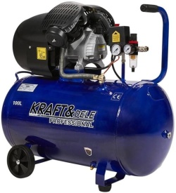 Compresor de aer cu ulei KraftDele KD4065, 100L, 2 pistoane, 3 kW, 8 bar, 530 l/min, pentru atelier și aplicații pneumatice - Img 1