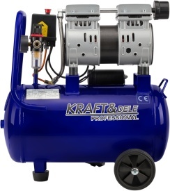 Compresor de aer fără ulei KraftDele KD4099, 24L, 1200W, debit 220 l/min, mobil pentru garaj, atelier și unelte pneumatice - Img 3