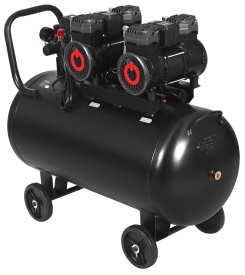 Compresor Fără Ulei 100L 2x2200W 585L/min – Putere Industrială pentru Atelier & Stomatologie | KraftDele KD4083 - Img 6
