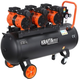 Compresor Fără Ulei 100L 580L/min 3 Motoare 6kW – Profesional pentru Atelier Intensiv | KraftDele KD1394 - Img 5