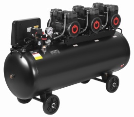 Compresor Fără Ulei 200L 3x2200W 750L/min – Industrial cu Separator & Manometru cu Glicerină | KraftDele KD4084 - Img 4
