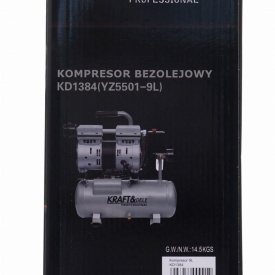 Compresor fără ulei KraftDele KD1384, rezervor 9L, 550W, 8 bar, 155 l/min, portabil pentru garaj, atelier și uz casnic - Img 12