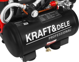 Compresor fără ulei KraftDele KD4069, 950W, rezervor 5L, 8 bar, 125 l/min, cu manometru și presostat - Img 6