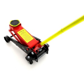 Cric hidraulic auto low profile 4T KraftDele KD355, ridicare 135-495 mm, cu roți și mâner din 2 piese - Img 4