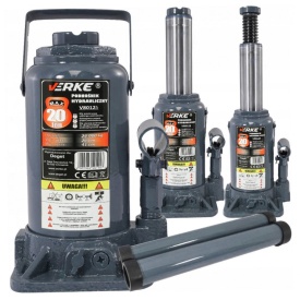 Cric hidraulic tip butelie 20T MaxRom, ridicare 20 tone, înălțime 23-44 cm, pentru service auto și garaj