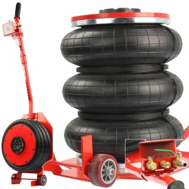 Cric pneumatic tip pernă 6T Mar-Pol M80128, podnoșnik auto cu 3 burdufuri, înălțime max. 40 cm