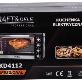 Cuptor electric de masă KraftDele KD4112, 48L, 2000W, cu funcție rotisor, convecție și accesorii pentru coacere - Img 12