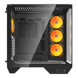 Darkflash DY470 computer case (black) + 4 fans + GPU holder - Img 2