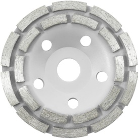 Disc diamantat tip cupă segmentat VERKE 125 mm pentru șlefuirea betonului, pietrei, cărămizii și suprafețelor minerale - Img 8