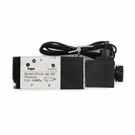 Electrovalva pneumatica 3 cai (o intrare si 2 iesiri) pentru control aer/lichide filet 1/8" NC (Normal-Inchis)12-380V 3V110-06 CH160 - Img 1