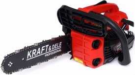 Fierăstrău cu lanț pe benzină KraftDele KD5013, 1,2 CP, lamă 30 cm, Easy Start, pentru grădină și lucrări de întreținere