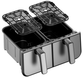 Friteuză cu aer cald fără ulei KraftDele KD4180, 9L, 2500W, 2 compartimente independente, panou tactil LCD - Img 7