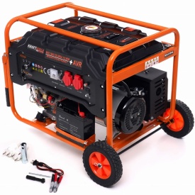 Generator de curent monofazat KraftDele KD164, 5500W, 230V/12V, pornire electrică și manuală, rezervor 25L - Img 3