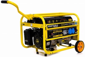 Generator de curent pe benzină KraftDele KD125, 3800 W, 230 V + 12 V, motor 4 timpi, cu roți și mâner pentru transport - Img 4